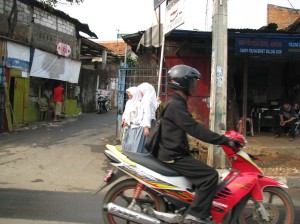 Typical entrance to typical Jakarta alley